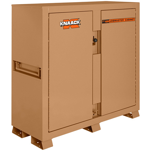 Model 109 Jobsite Cabinet with Padlock, Steel, 47.5 Cubic Feet, Tan Haskins Industrial Inc.