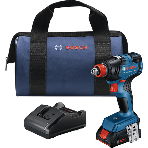 Ensemble visseuse/cl&eacute; &agrave; chocs 2-en-1 pour embouts et douilles, 1/2", 1800 lb-po Couple max., 18 V, Lithium-ion Haskins Industrial Inc.