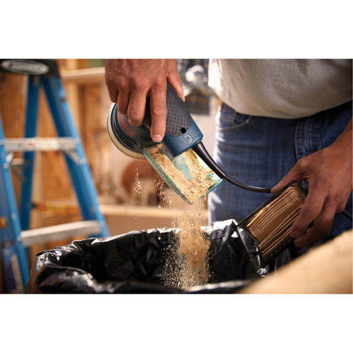 Palm Random Orbit Sander/Polisher, 5" Sand Paper, 2.5 A, 120 V Haskins Industrial Inc.