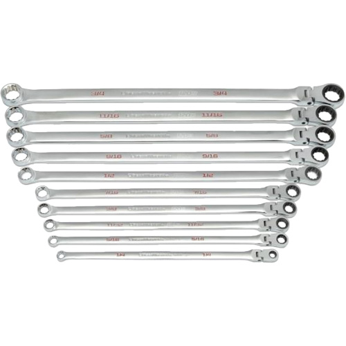 Jeu de cl&eacute;s Gearbox &agrave; t&ecirc;te flexible XL et cannelure universelle 120XP, Cl&eacute; polygonale, 10 morceaux, Imp&eacute;rial Haskins Industrial Inc.