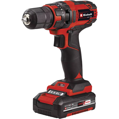 Ensemble perceuse sans fil, Lithium-ion, 18 V, Mandrin 3/8", Couple 310  lb-po Haskins Industrial Inc.