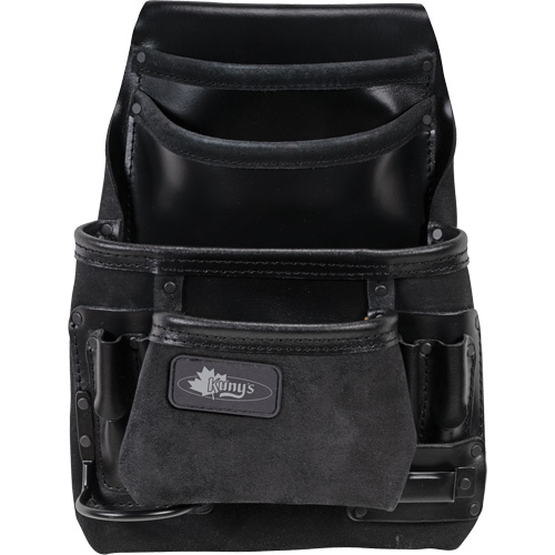 Sac robuste Phantom pour clous et outils, Cuir, 10 pochettes, Noir Haskins Industrial Inc.