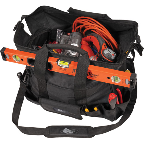 Phantom Collection 18" Contractor's Tool Bag, Ballistic Polyester, 25 Pockets, Black Haskins Industrial Inc.