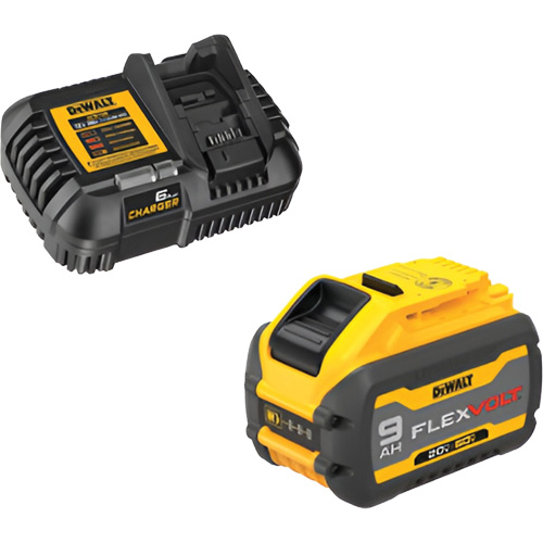 Ensemble de bloc-pile et chargeur MAX FLEXVOLT, Lithium-ion, 20 V/60 V, 9 Ah Haskins Industrial Inc.