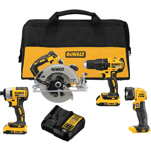 MAX* Cordless Brushless 4-Tool Combo Kit (2.0Ah), 20 V Haskins Industrial Inc.