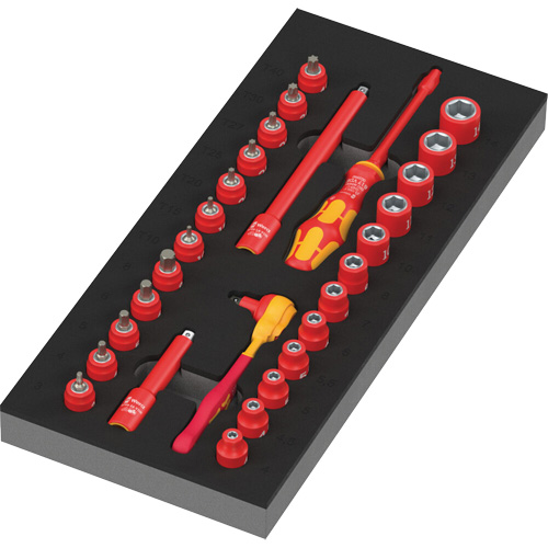 Insert en mousse pour jeu avec cliquet 8007 A VDE Zyklop VDE 1, 1000 V, 30 M Haskins Industrial Inc.