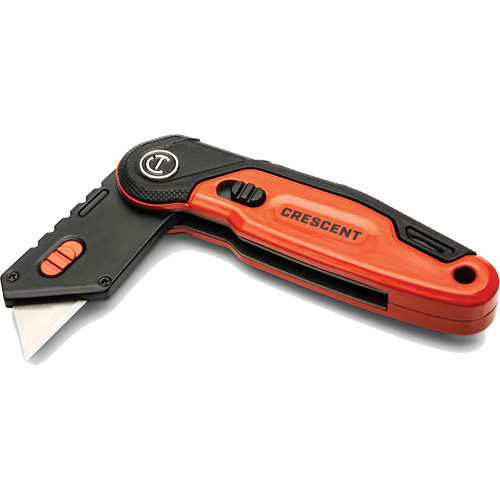 Folding Utility Knife, 1" Blade, Steel Blade, Aluminum Handle Haskins Industrial Inc.