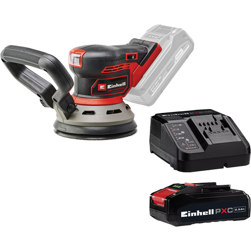 Professional Random Orbit Sander with 2.5Ah PXC Battery & Charger Starter Kit, 5" Sand Paper, 18 V, 6000 - 24000 OPM Haskins Industrial Inc.