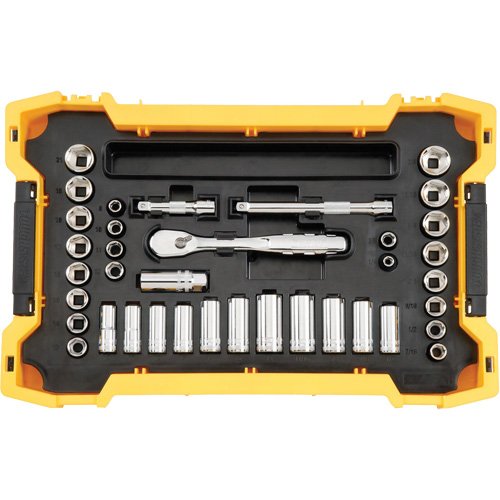 Jeu d'outils 3/8" & 1/2" pour m&eacute;canicien avec plateau & couvercle TOUGHSYSTEM 2.0 Haskins Industrial Inc.