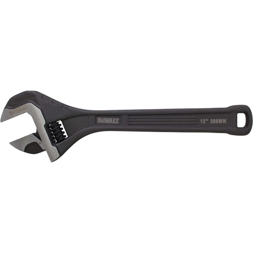 All Steel Adjustable Wrench, 12" L, Black/Plain Haskins Industrial Inc.