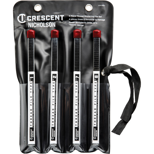 4-Piece Thread Restoring File Set, Square, 9" Haskins Industrial Inc.