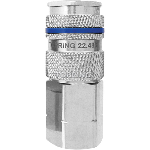 Raccord industriel rapide QUIKSILVER, Laiton nickel&eacute;, 1/2", NPT femelle, 500 psi Haskins Industrial Inc.