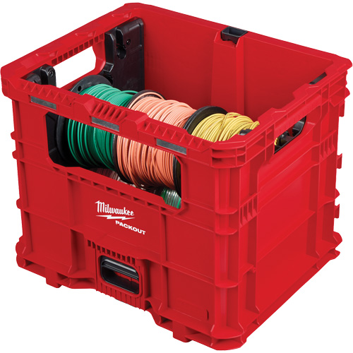 PACKOUT Wire Pulling XL Crate, 15-3/4" x 18-5/8" x 15", Black/Red Haskins Industrial Inc.