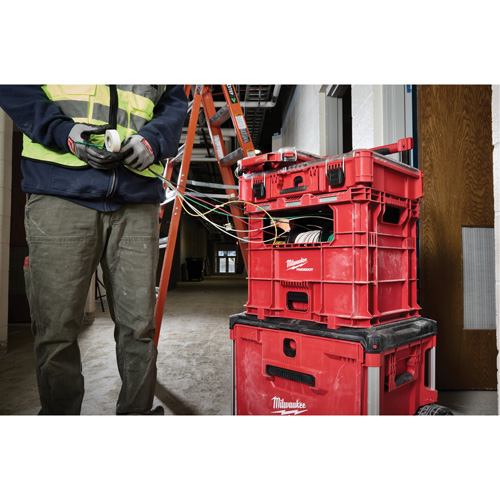 PACKOUT Wire Pulling XL Crate, 15-3/4" x 18-5/8" x 15", Black/Red Haskins Industrial Inc.