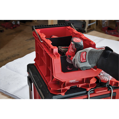 Bac compact PACKOUT, 15-1/2" x 9-1/2" x 8-3/4", Noir/Rouge Haskins Industrial Inc.