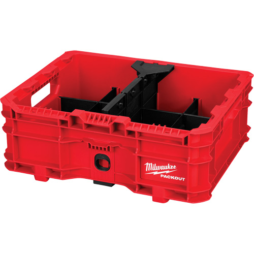 Bac &agrave; profil bas PACKOUT, 15" x 18-5/8" x 6-5/8", Noir/Rouge Haskins Industrial Inc.