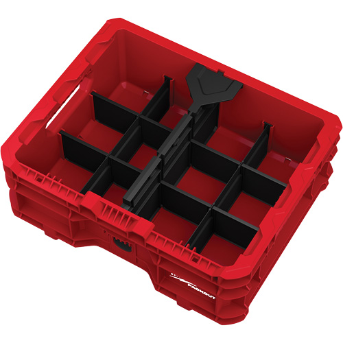 Bac &agrave; profil bas PACKOUT, 15" x 18-5/8" x 6-5/8", Noir/Rouge Haskins Industrial Inc.