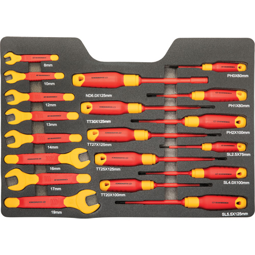 VDE Insulated Tool Set, 1000 V, 39 Pcs Haskins Industrial Inc.
