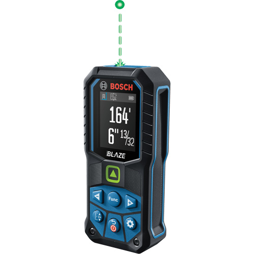 BLAZE Green Beam Laser Measure, 0' - 165' (0 m - 50.2 m) Range, Digital (Electronic) Haskins Industrial Inc.