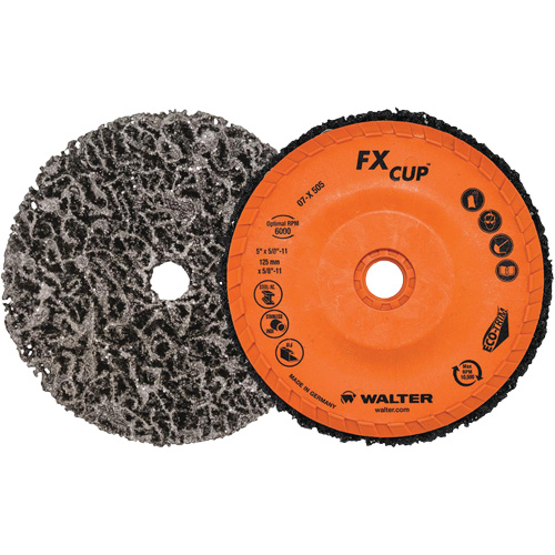 Brosse-boisseau FX, 4-1/2" dia., Oxyde d'aluminium Haskins Industrial Inc.