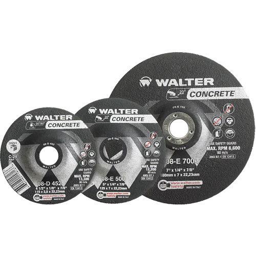 Depressed Centre Grinding Wheels - Concrete Type 27, 4-1/2" x 1/8", 7/8" Arbor, Type 27 Haskins Industrial Inc.