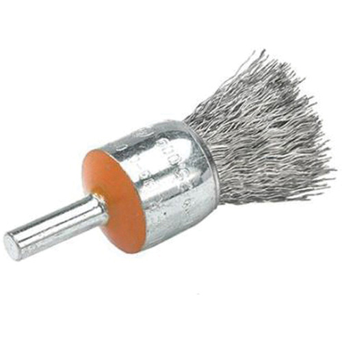 Brosses mont&eacute;es &agrave; fils cr&ecirc;p&eacute;s, 1/2", Fils 0,01", Tige 1/4" Haskins Industrial Inc.