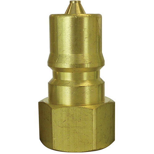 Hydraulic Quick Coupler Plug, 3/8" Dia., Brass Haskins Industrial Inc.