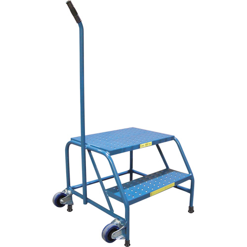 Escabeaux roulants Tilt-N-Roll, 2 marche(s), 24" l x 29" la x 19" h, Capacit&eacute; 300 lb Haskins Industrial Inc.