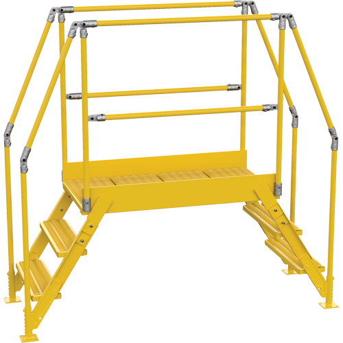 Crossover Ladder, 90-1/2" Overall Span, 30" H x 60" D, 24" Step Width Haskins Industrial Inc.