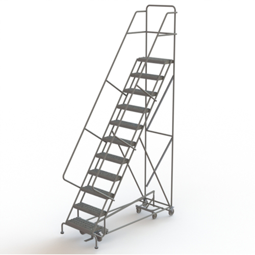 &eacute;chelles roulantes multidirectionnelles, 11 marches, Largeur de la marche 24", Hauteur de la plateforme 110", Acier Haskins Industrial Inc.