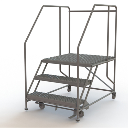 Plateforme de travail mobile, Acier, 3 Marches, 30" ha, 36" p, 36" Marche, Stri&eacute; Haskins Industrial Inc.