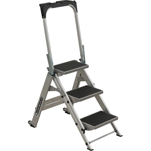 Tilt & Roll Step Stool Ladder, 3 Steps, 34" x 22" x 50.75" High Haskins Industrial Inc.