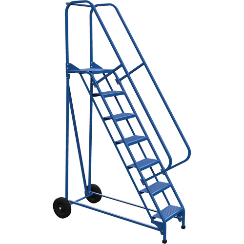 &eacute;chelle escamotable et portative Roll-A-Fold, 7 marches, Perfor&eacute;, Hauteur 70" Haskins Industrial Inc.