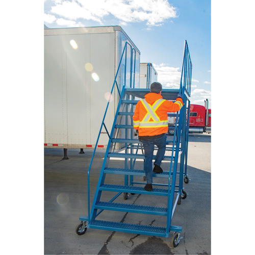 &eacute;chelle &agrave; neige, Acier, 10 Marches, 99" ha, 85-1/2" p, 48" Marche, Stri&eacute; Haskins Industrial Inc.