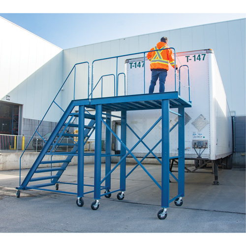 &eacute;chelle &agrave; neige, Acier, 10 Marches, 99" ha, 85-1/2" p, 48" Marche, Stri&eacute; Haskins Industrial Inc.