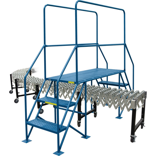 &eacute;chelles de liaison, 35-1/2" Port&eacute;e hors tout, 31-1/2" ha x 22" p, 22" Largeur de la marche Haskins Industrial Inc.