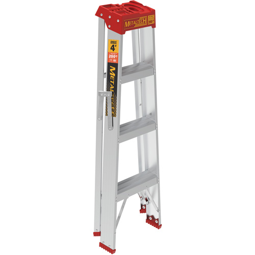 Step Ladder, 4', Aluminum, 200 lbs. Capacity, Type 3 Haskins Industrial Inc.