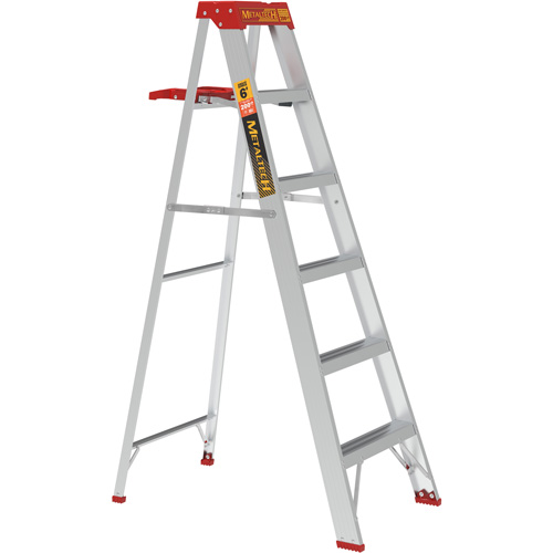 Step Ladder with Paint Tray, 6', Aluminum, 200 lbs. Capacity, Type 3 Haskins Industrial Inc.