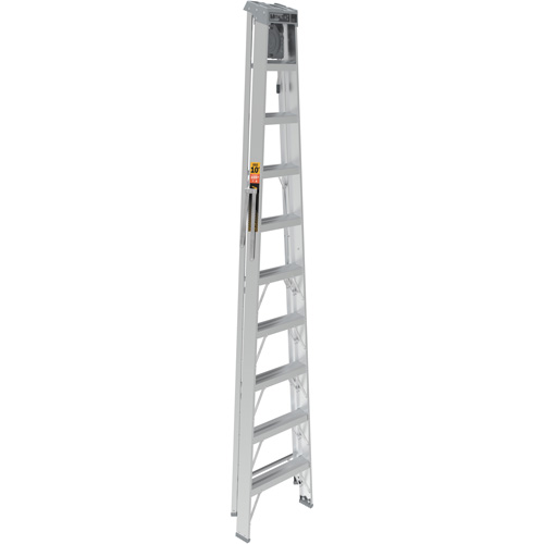 Step Ladder with Paint Tray, 10', Aluminum, 225 lbs. Capacity, Type 2 Haskins Industrial Inc.