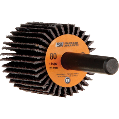 Standard Abrasives Flap Wheel, Aluminum Oxide, 80 Grit, 1" x 1" x 1/4" Haskins Industrial Inc.