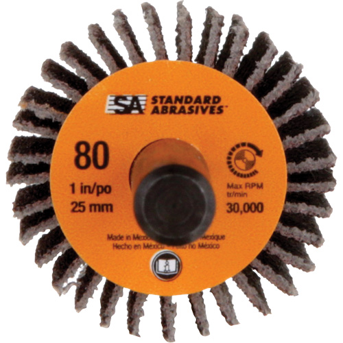 Standard Abrasives Flap Wheel, Aluminum Oxide, 80 Grit, 1" x 1" x 1/4" Haskins Industrial Inc.