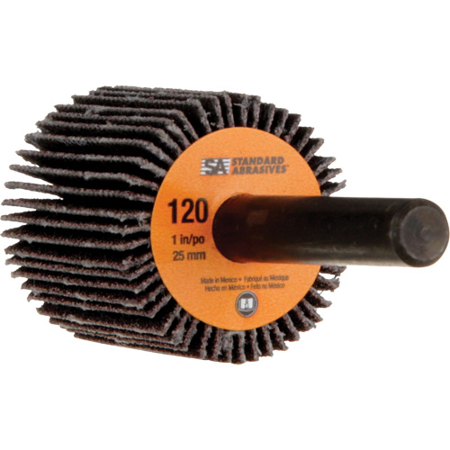 Standard Abrasives Flap Wheel, Aluminum Oxide, 120 Grit, 1" x 1" x 1/4" Haskins Industrial Inc.