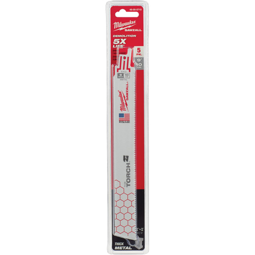The Torch Ice Hardened Sawzall&reg; Blade, Bi-Metal, 10 TPI, 9" L x 1" W Haskins Industrial Inc.