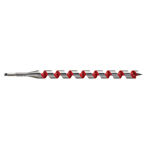 Longue m&egrave;che h&eacute;licoidale pour perceuse, Diam&egrave;tre de 1-1/8", Cannelure 15", Tige 7/16" hexagonal Haskins Industrial Inc.