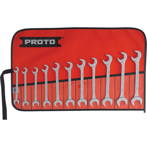 11-Piece Angled Open-End Wrench Set, Polished Haskins Industrial Inc.