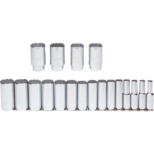 Jeu de douilles, 19 Mcx, Prise de 1/2", Profond Haskins Industrial Inc.