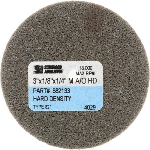 Disque unitaris&eacute; Standard Abrasives, 3" x 1/4", Arbre de 1/4", Grain de Fin, Oxyde d'aluminium Haskins Industrial Inc.