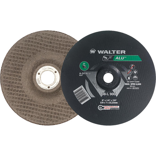 Aluminium Depressed Centre Grinding Wheels, 9" x 1/4", 7/8" Arbor, Type 27 Haskins Industrial Inc.