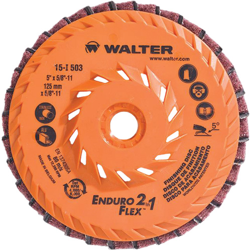 Meule &agrave; lamelles Enduro-Flex 2-in-1, 5" x 5/8"-11, Grain 80, C&eacute;ramique Haskins Industrial Inc.