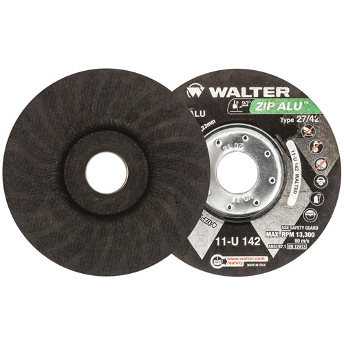Zip Alu Cut-Off Wheel, 4-1/2" x 3/64", 7/8" Arbor, Type 27, Aluminum Oxide, 13300 RPM Haskins Industrial Inc.